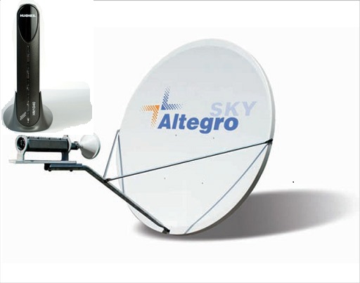 Комплект двухстороннего спутникового интернета Altegrosky от официального дилера установщика, с гарантией от 3-х до 10 лет.